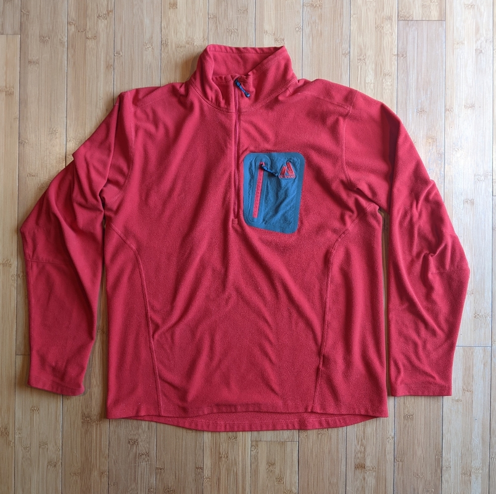 Eddie Bauer First Ascent 1/2 Zip Fleece Pullover Men's Large Red